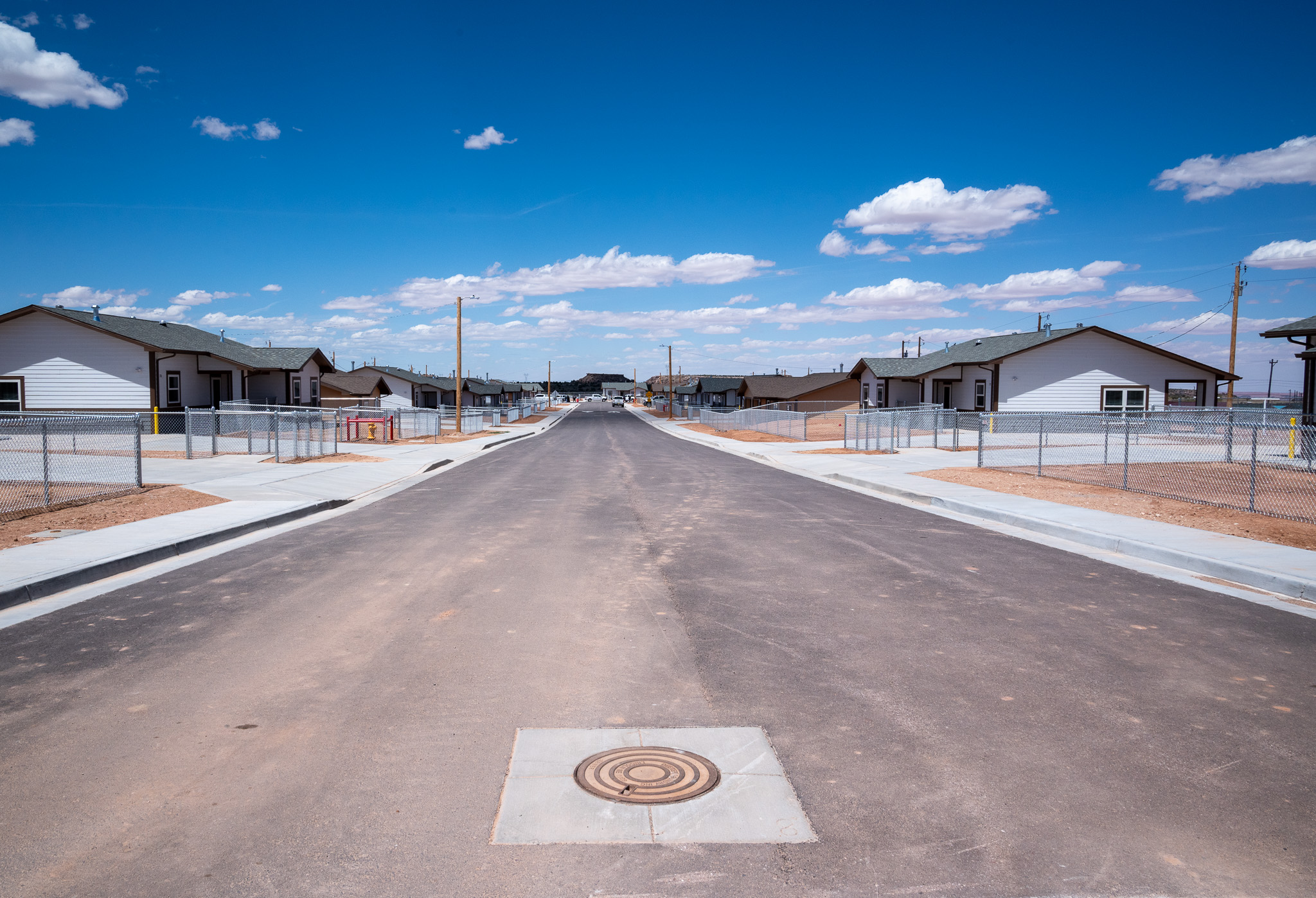 Newly finished housing development in Lukachukai, Arizona